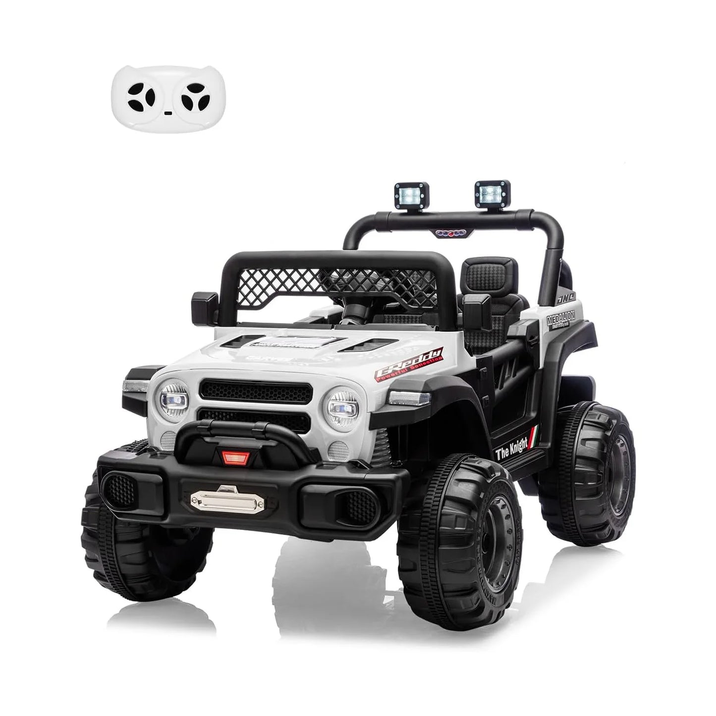 12V Kids Ride On Car,2 Seater Electric Toy Car for Toddlers and Children,with Remote Control, Battery-Powered,Music,Led Lights