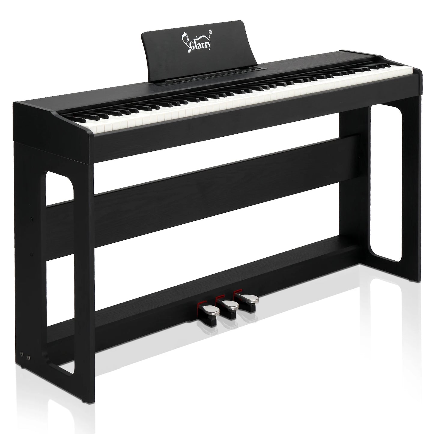 88 Keys Full Weighted Keyboards Digital Piano with Stand, Power Adapter, Triple Pedals, Headphone