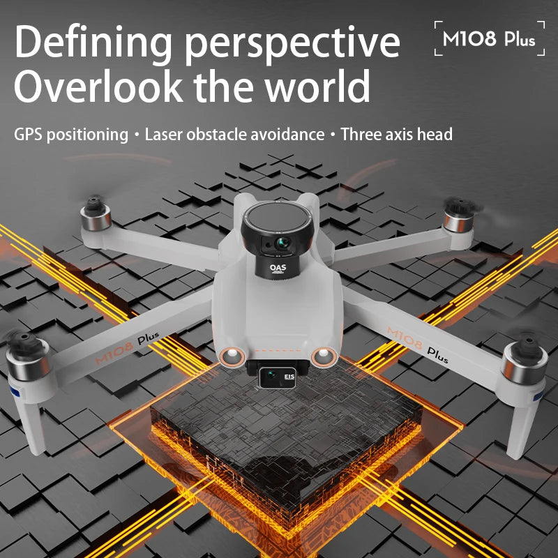 M108 Relay 3-Axis Gimbal 5.5 inch with Screen Version 1080P GPS Brushless Obstacle Avoidance Remote Control Drone